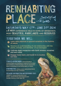 Reinhabiting Place Flyer: May-June 2014. Click to view.